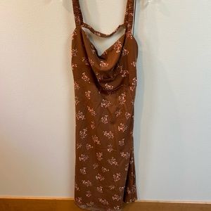 Abercrombie Brown Floral Slip Dress NWT